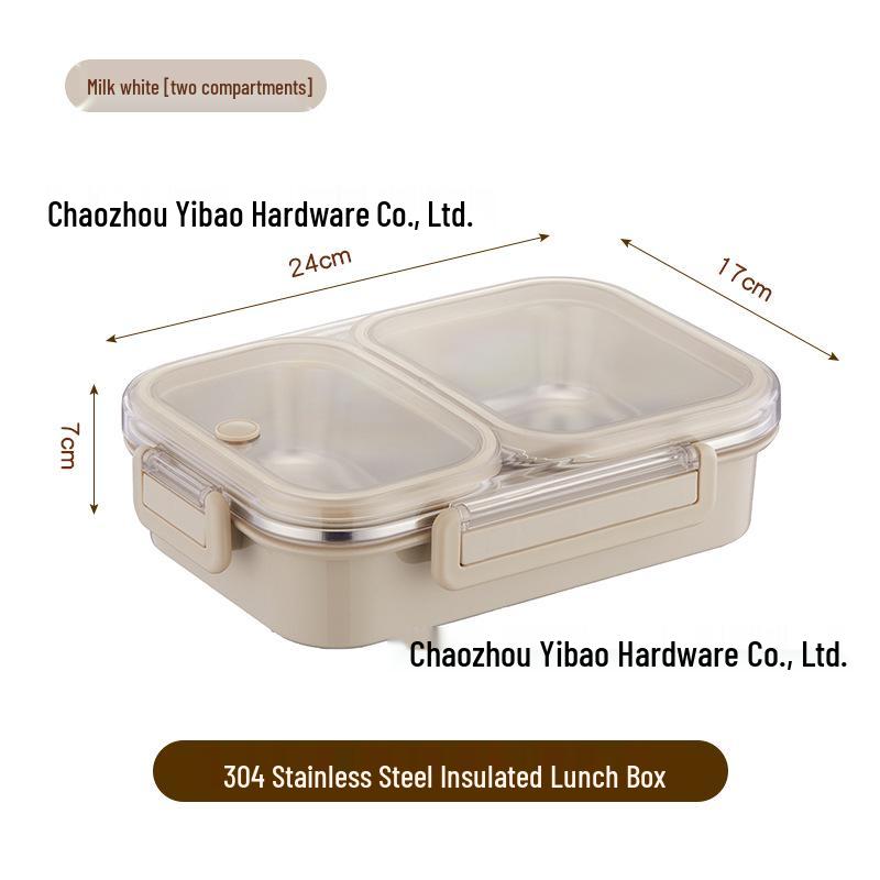 

304 Stainless Steel Leak-Proof Lunch Box for Students & Office Workers - Portable, Sealed, and Compartmented Square Meal Container