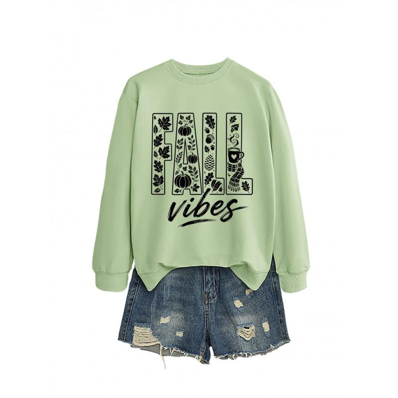 Womens Oversized Cotton Hoodie Sweatshirt Fall Print Graphic Loose Fit Long Sleeve Crew Neck