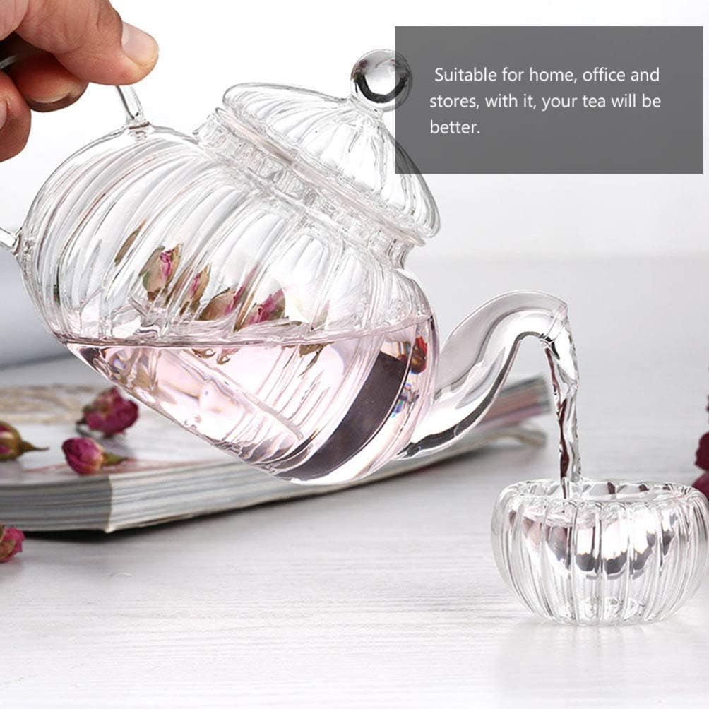 DOITOOL Glass Teapot with Infuser, Stovetop Safe Tea Kettle, Blooming and Loose Leaf Tea Maker