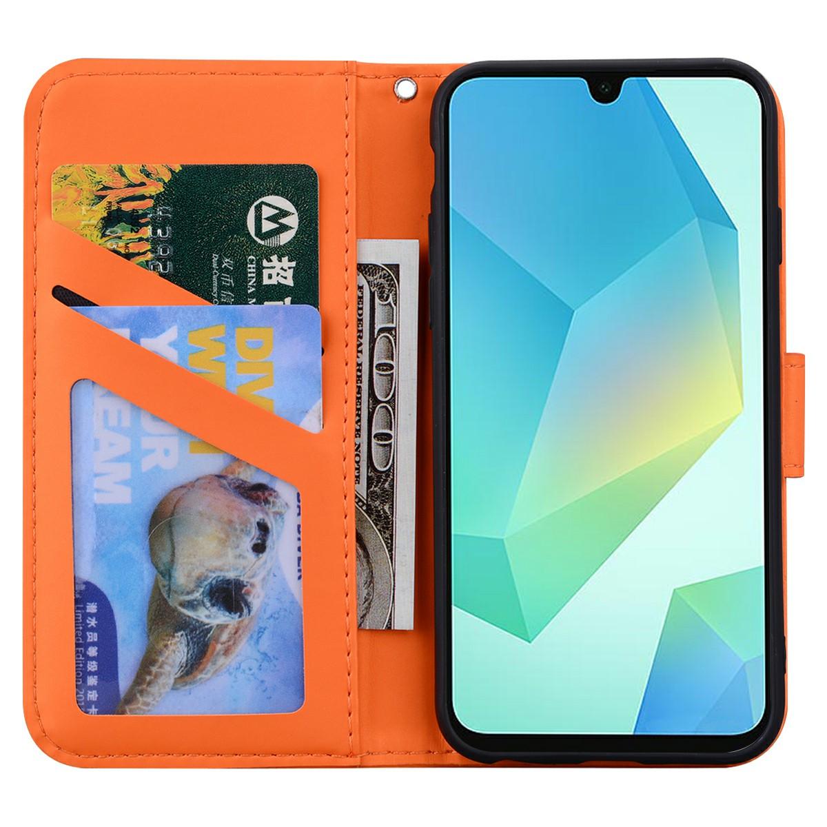 

For Samsung Galaxy A16 5G/4G/A26 5G Case Cartoon Pattern Wallet Leather Phone Cover Grey