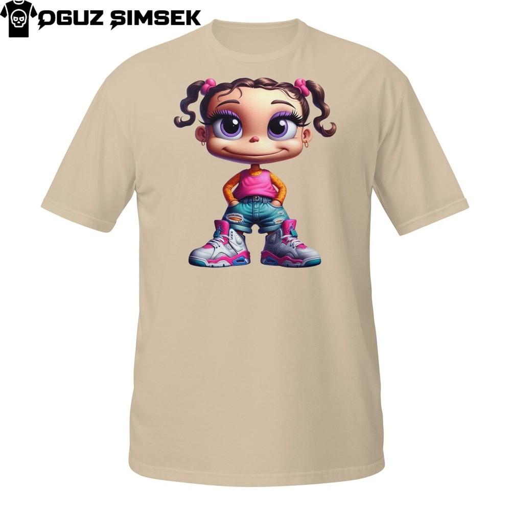 

Chibi Girl Tee – Sassy Cartoon Character with Big Sneakers and Attitude 4XL