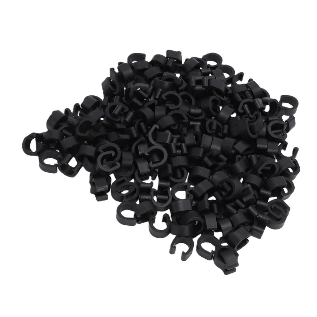 200pcs Mountain Bike Cable C Clamps Housing Hose Guide Clamps for Bicycle Hydraulic Hose Brake Shift Cables