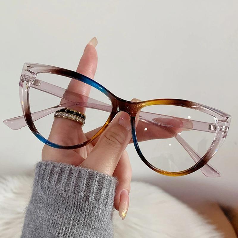 Retro Blue Light Blocking Eye Protection Computer Glasses Trendy New Women Cat Eye Frame Spectacle Eyeglasses Unisex Fashion Eyewear