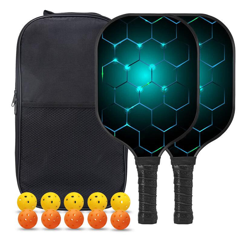 Fiberglass Pickleball Paddle Set with Honeycomb Core