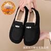 Fashion Cotton Shoes Women Winter 2025 New Plush Warm Fashion Comfortable Flat Slip on Shoes Leisure Shallow Shoes Zapatos De Mujer