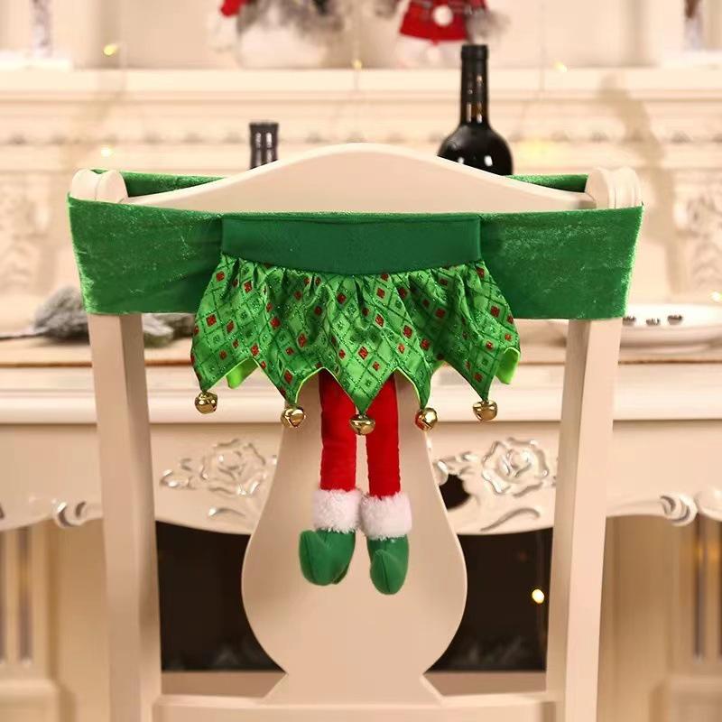 

Festive Santa & Elf Chair Covers: Christmas Belt and Skirt Designs