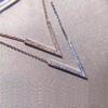 18K Gold Deep V Full Diamond Necklace for Women – Versatile Fashion Pendant Clavicle Chain