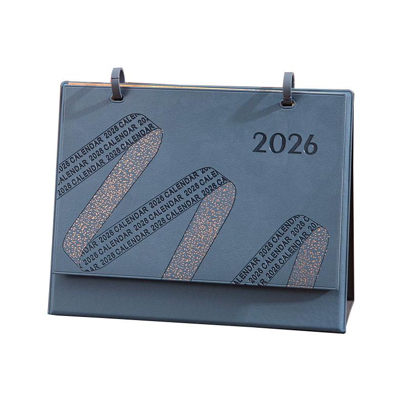 2026 Year of the Horse Leather Desk Calendar: Customizable High-End Planner & Desktop Ornament