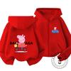 Fashion Kids Zipper Hooded Sweatshirt Cute Cartoon Autumn Winter Casual Street Wear Peppa Pig Children 3 14