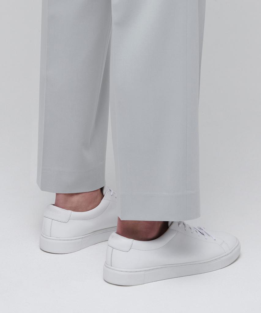 MUSINSA STANDARD Wide Hidden Banding Crop Slacks [Light Gray]