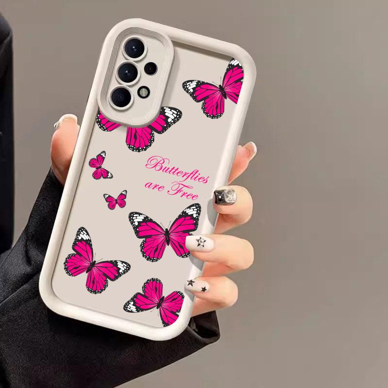 Butterfly Glitter Butterflies Case For Samsung Galaxy A55 A35 5G A13 A54 A53 A52 A34 A33 A32 A14 A23 A24 A12 A51 A71 Phone Cover