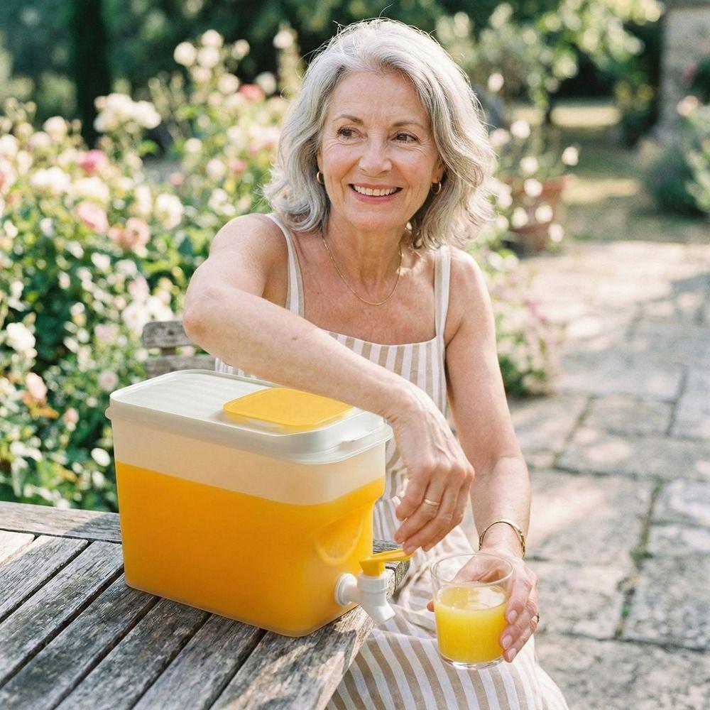 4L Cold Drinks Container Leak-Proof Cold Water Bucket Drinkware Cold Water Kettle Outdoor Use