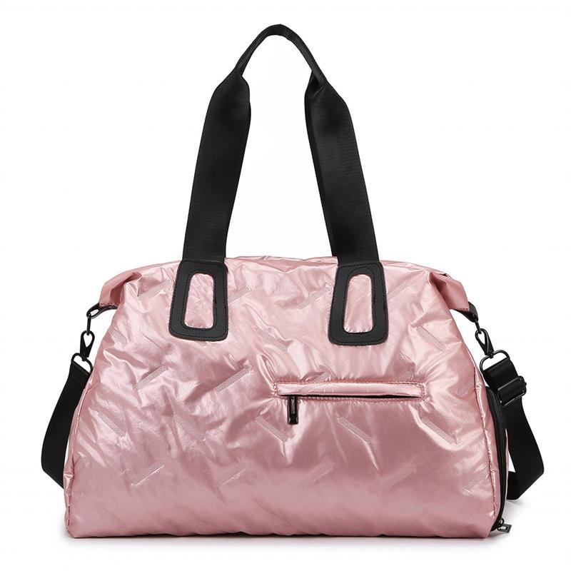 Women's Winter Pearlescent Travel and Fitness Bag - Large Capacity Handbag for Short Trips