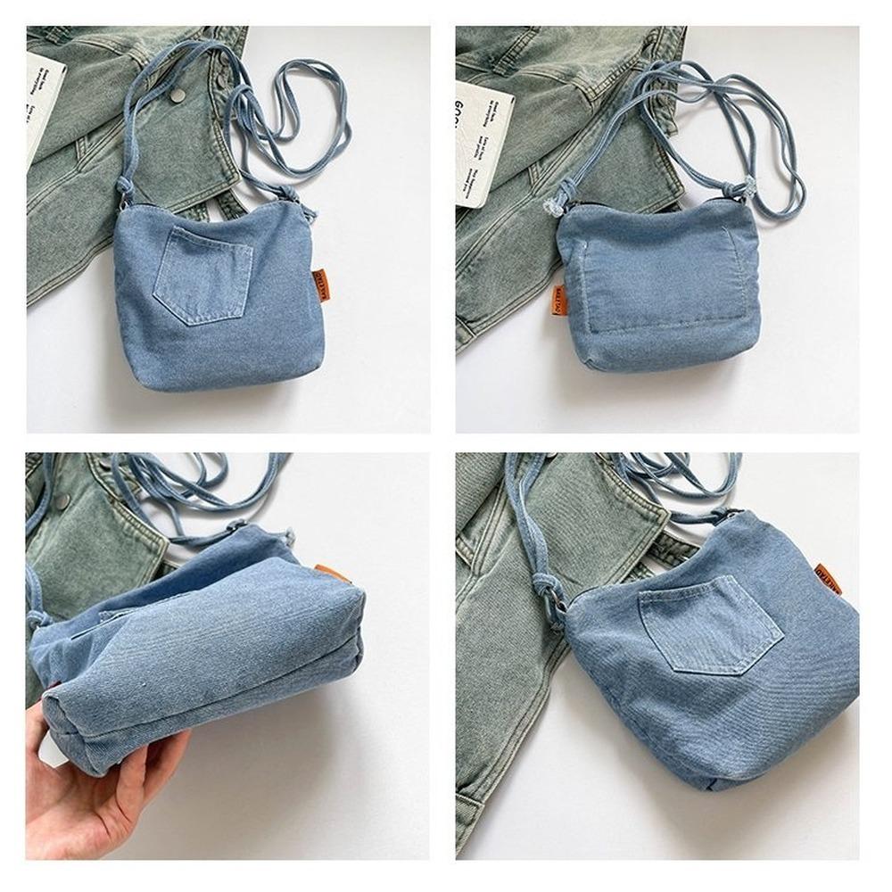 Gewaschene Denim-Tote-Bag mit großem Fassungsvermögen, Damen-Umhängetasche