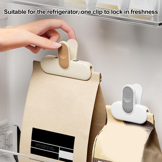Food Sealing Clip Anti-slip Handle Moisture Resistant Smooth Round Design Resealable Bag Sealing Clamp