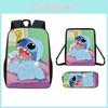Stitch Cartoon Backpack For Kids Oxford Fabric Waterproof School Bag With Breathable Straps