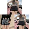 Vintage Style Cotton A Line Mini Skirt With Pockets For Summer Casual Wear