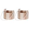 2Pcs Wood Sauna Bucket Small Handcrafted 5 Inch Wooden Spa Bucket Bath Salt Storage Sauna Accessories Steam Room Relaxation