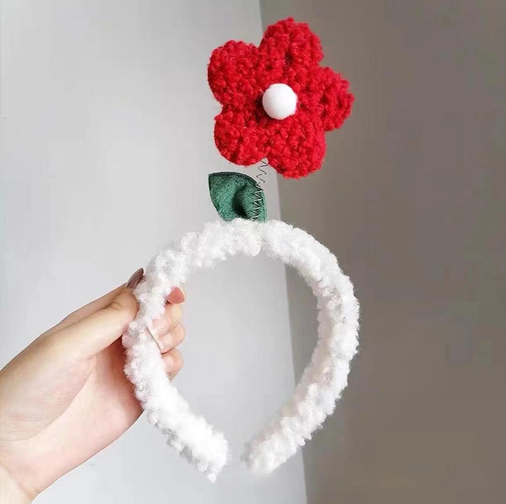 Luxurious Knitted Bow Plush Headband for Autumn/Winter - Face Washing Hair Accessory and Clip