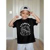European Size Boys Round-neck Short-sleeved T-shirt with Mushroom Pattern Print