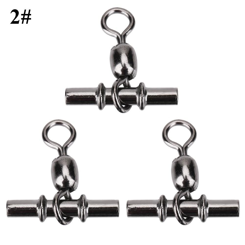 5 Typen 20 Stück Set Langlebige T-Form Kreuzlinie Kran Angelwirbel Verbinder Zubehör