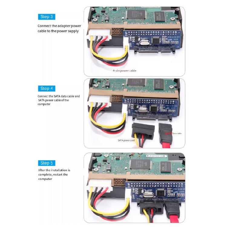 High Efficiency 3.5" IDE To Adapter Cable,Perfect for Upgrading Desktop Computers with IDE Devices Stable Signal