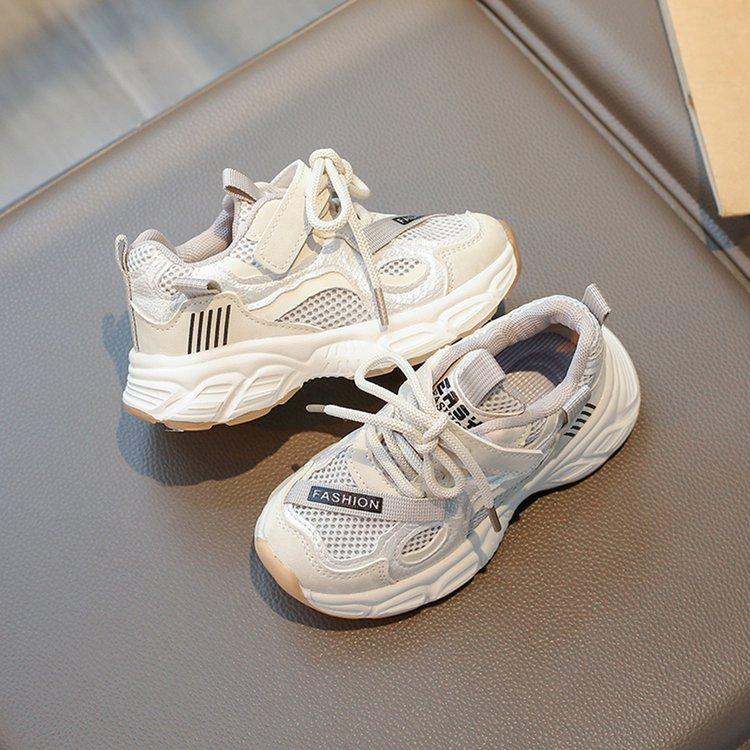 Children's sports shoes 2025 spring new boys' shoes girls' dad shoes mesh casual shoes breathable big children's shoes