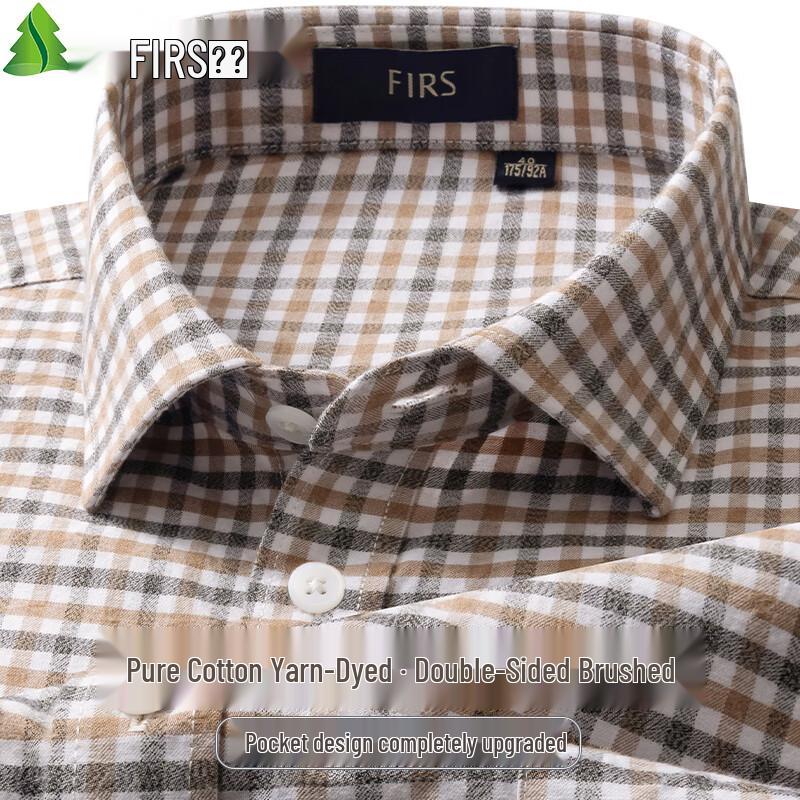 Shanshan Men s Pure Cotton Flannel Long-Sleeve Shirt 40