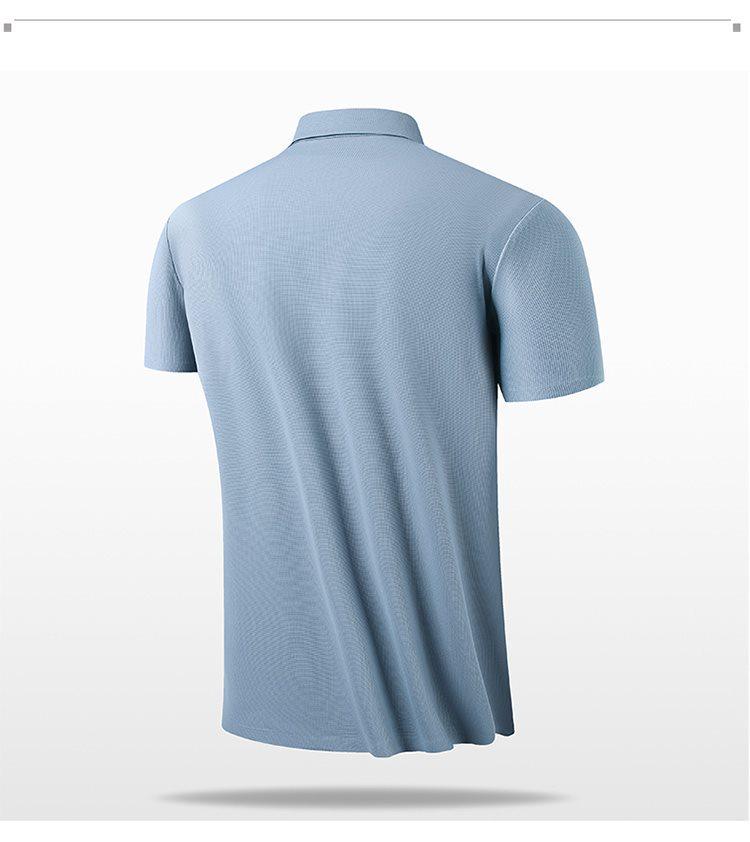Ice Silk Short Sleeve Polo Shirt - Seamless Nylon, High-Quality Lapel Design