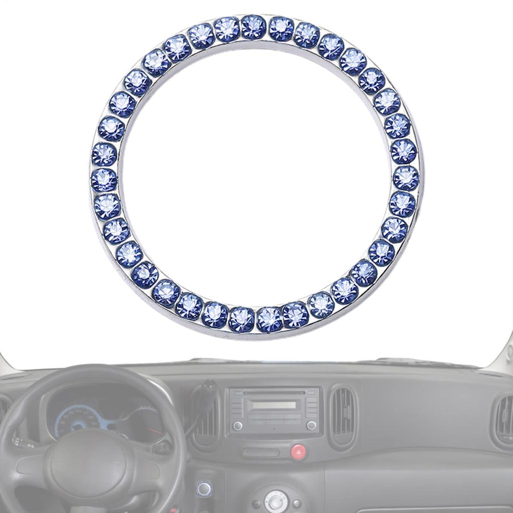 Car Engine Start Button Cover, Car One Button Start Diamond Decorative Ring Button Rhinestone