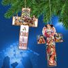 Christmas Nativity Scene Ornaments 24X Wooden Christmas Tree Decorations Religious Christmas Tree Decorations Christian