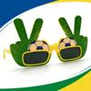 Football Theme Sunglasses, Lightweight Football Events Glasses, Funny Peace Gesture Stadium Sunglasses for Men Women Football Fans Game Day Photos
