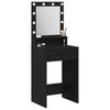 Makeup Table with Shelf Black Oak Effect 50 x 41 x 135 cm