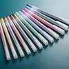 12 Colors/Set Simple Colored Ink Gel Pen Multicolor Ballpoint Pen 0.5mm Student Drawing Writing Neutral Stationery Supplies