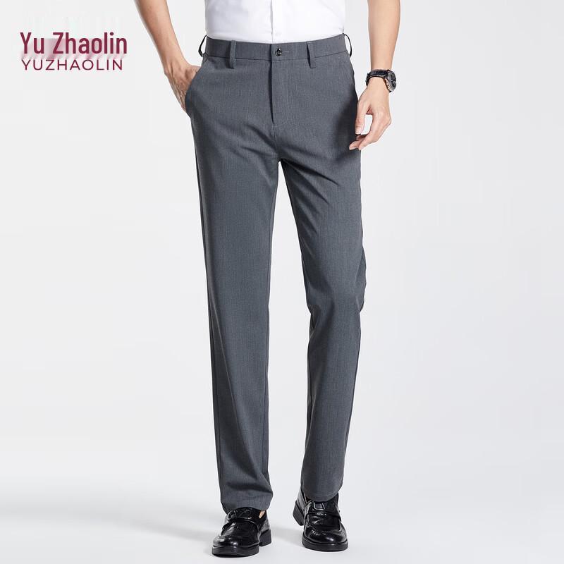 YUZHAOLIN Men s Slim Straight Business Casual Pants 180/92A