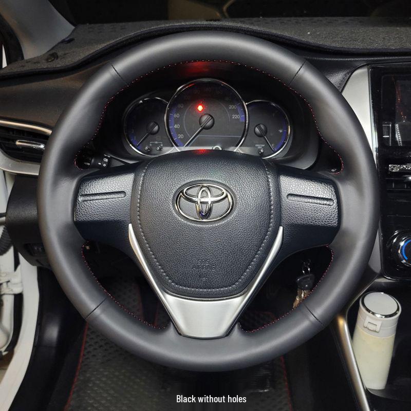 

Hand-Stitched Suede Steering Wheel Cover for Toyota Corolla, Levin, RAV4, Vios, Yaris - Sweatproof Grip Refer to Details
