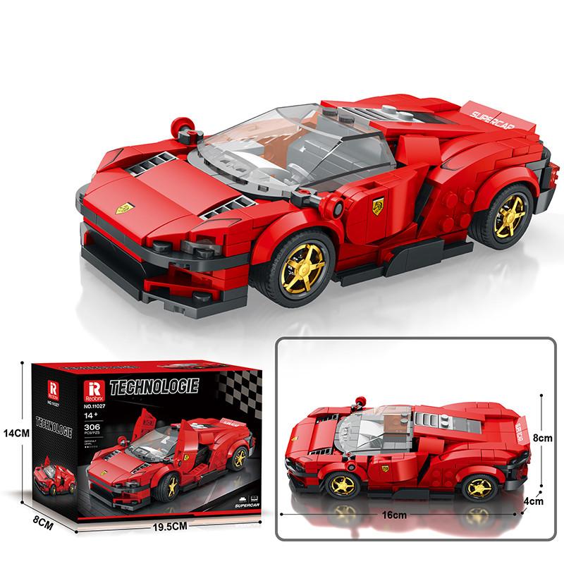Non-Toxic Creative Ideas City Famous Racing Vehicle Model Building Blocks Moc Sports Car Assembly Bricks Kids Toys For Children Birthday Gifts