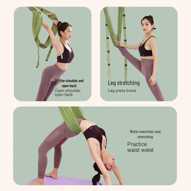 Aerial Yoga Rope Hammock for Lumbar Extensions & Handstands