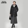 Xuezf Women's Mid-Length Hooded Duck Down Jacket