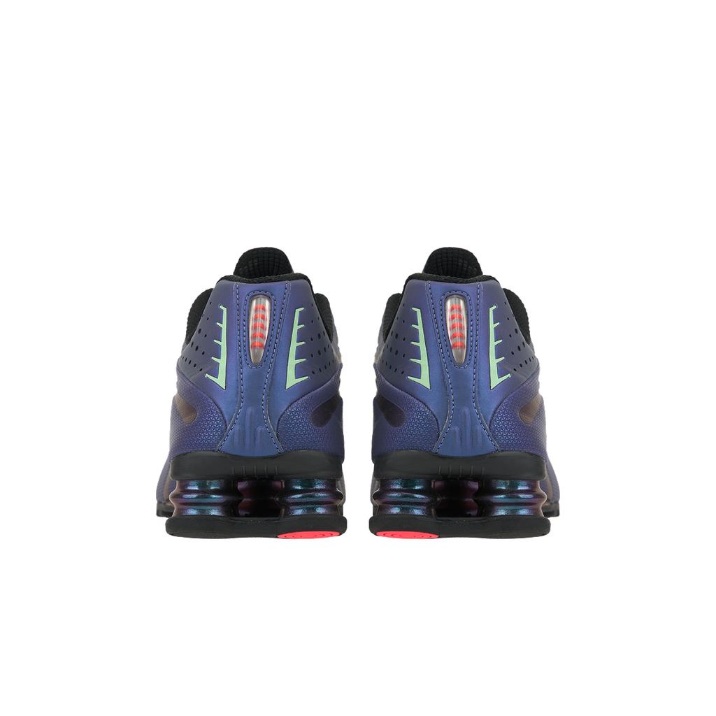 Nike Shox R4 İridyumlu Erkek Spor Ayakkabı Mavi Siyah Sıcak Şeftali HQ3446-001