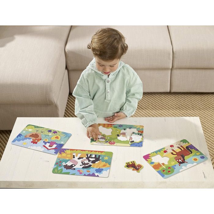 Primele mele puzzle-uri progresive de 5 până la 8 piese : Mame și bebeluși