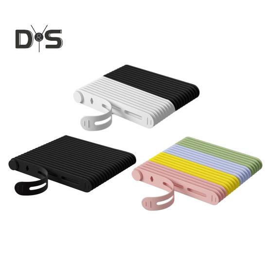 38 stk/sett Silikonkabelbånd Skrivbar etikettmerke Øretelefon Telefon Strømledning Buntstropp Gjenbrukbar Elastisk ledningshåndtering Organizer Wrap