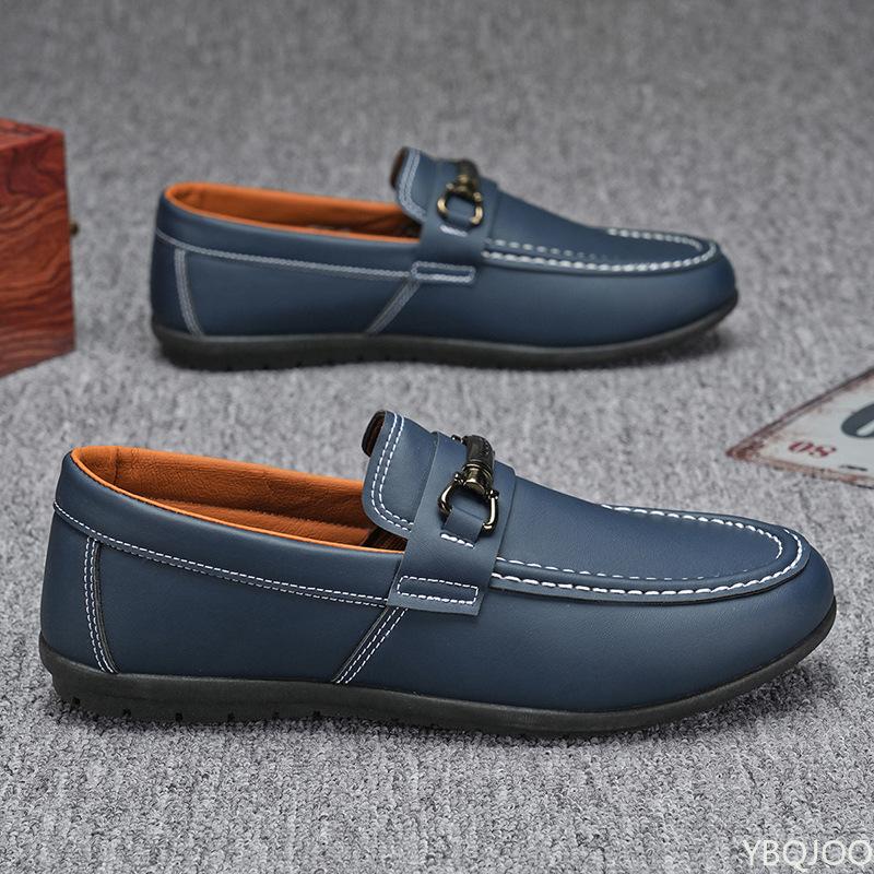 Fashion 2025 Large size Men's Shoes Trendy British loafers Low cut casual leather shoes Male fashion comfortable Flats Zapatos Homme