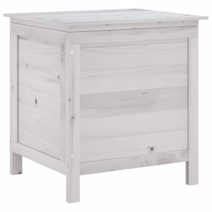 VidaXL Garden Storage Box White Solid Fir Wood 364749