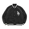 New Era MLB NYLA LA Varsity Size NYLON VARSITY LOSDOD 252 Jacket, Black, L, BLK,