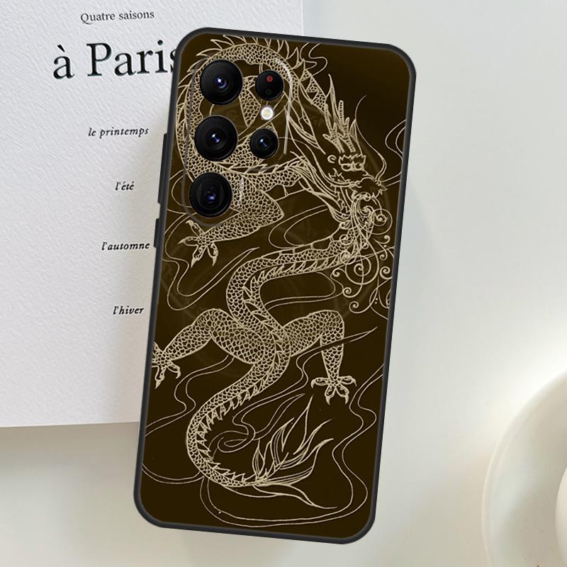Chinese Dragon Case For Samsung Galaxy S26 Ultra S25 S24 S23 S22 S21 S10 Plus S20 FE S25 Ultra Phone Cover