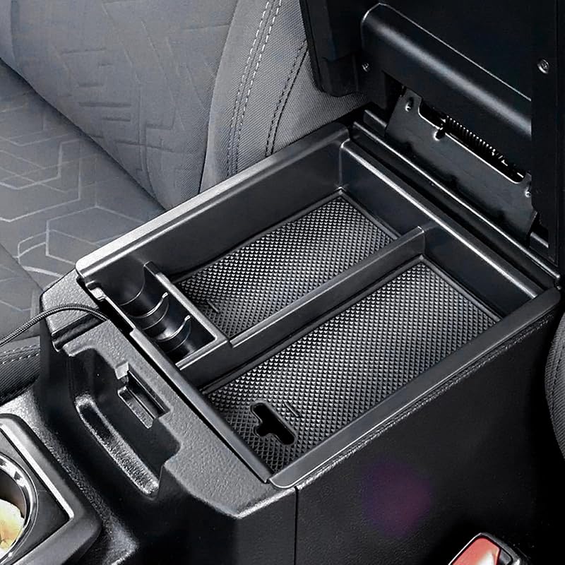 JDMCAR Center Console Organizer Tray Compatible With Toyota Tacoma Accessories 2016- , Armrest Ert Container ABS Material Secondary Storage Box
