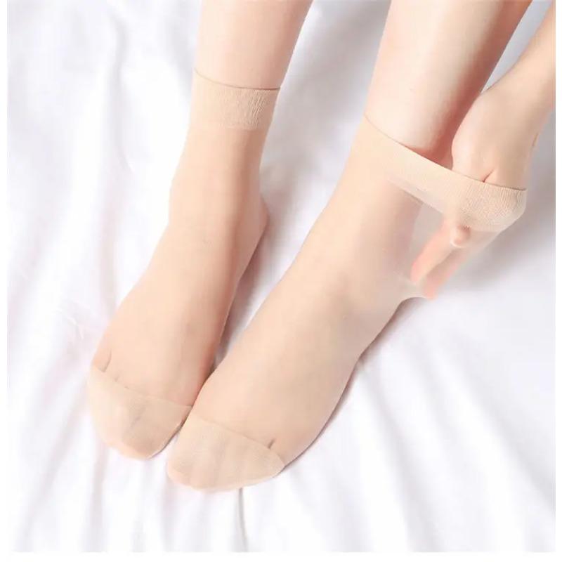 10 paia Calze Estive Invisibili Cortissime in Seta di Ghiaccio Ultra-Sottili, Con Calzini Trasparenti Anti-Odore Ispessiti e Resistenti all'Usura sulle Punte
