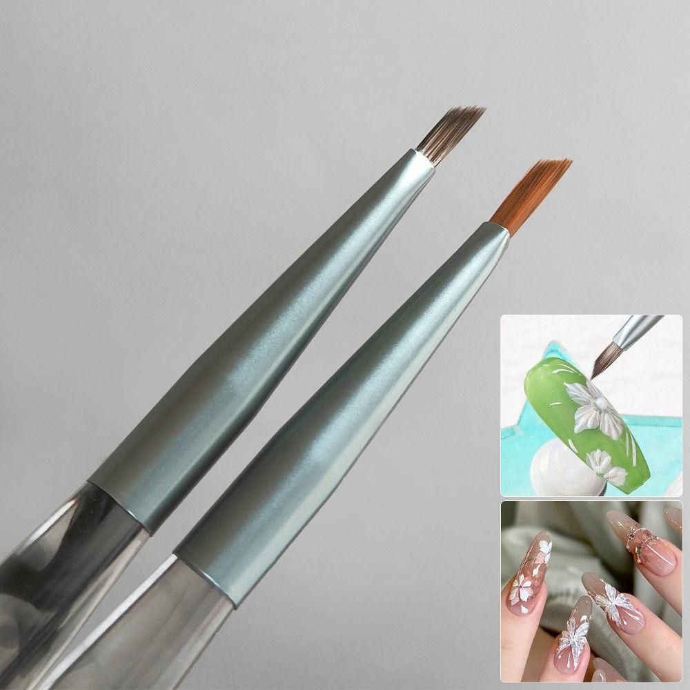 7/9mm Triangular Painting Nail Brush French Triangle Drawing Pen Nails Art Brush Manicure Tools