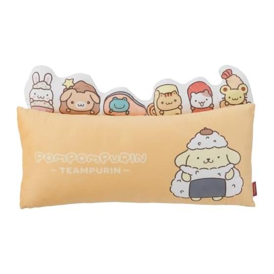 MORIPiLO Pillow Body Pillow Sanrio Pompompurin Goods with Mascot Long Pillow Cushion Approx. 60x28cm (Pompompurin Orange) Morishita 434020